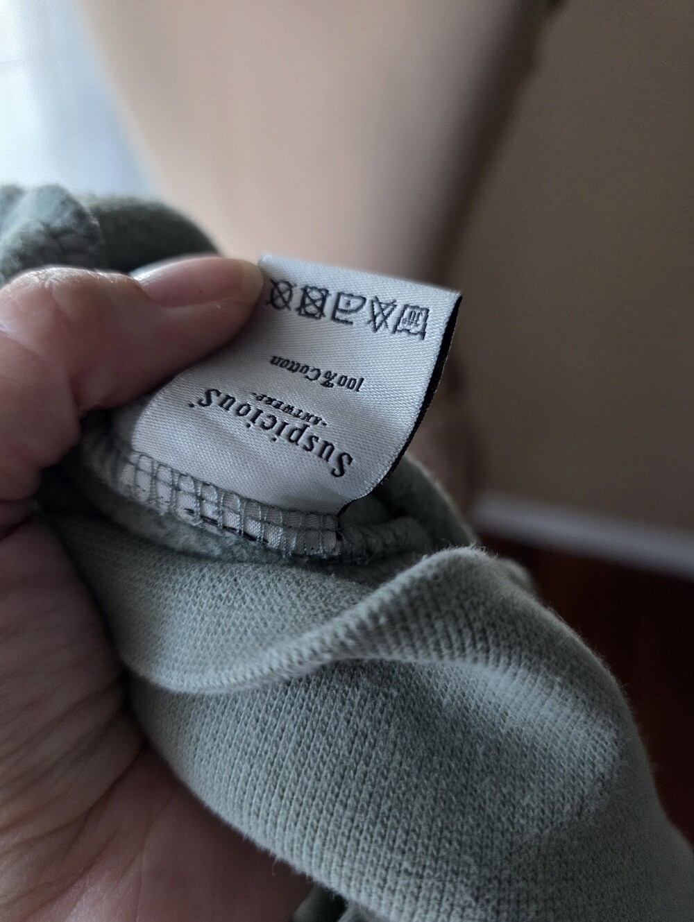 Suspicious Antwerp Sage Green Classic Hoodie Womens M Premium Streetwear Top - Picture 9 of 13